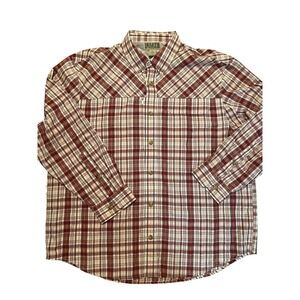 Duluth‎ Trading Co. Plaid Shirt Men's 2XL Long Sleeve Button Up Outdoor Vented